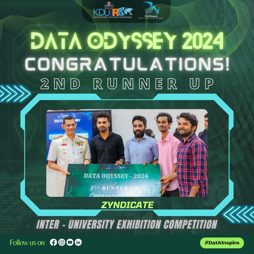 Certificate or award milestone for Celebrating Team Zyndicate’s Success at Data Odyssey 2024!
